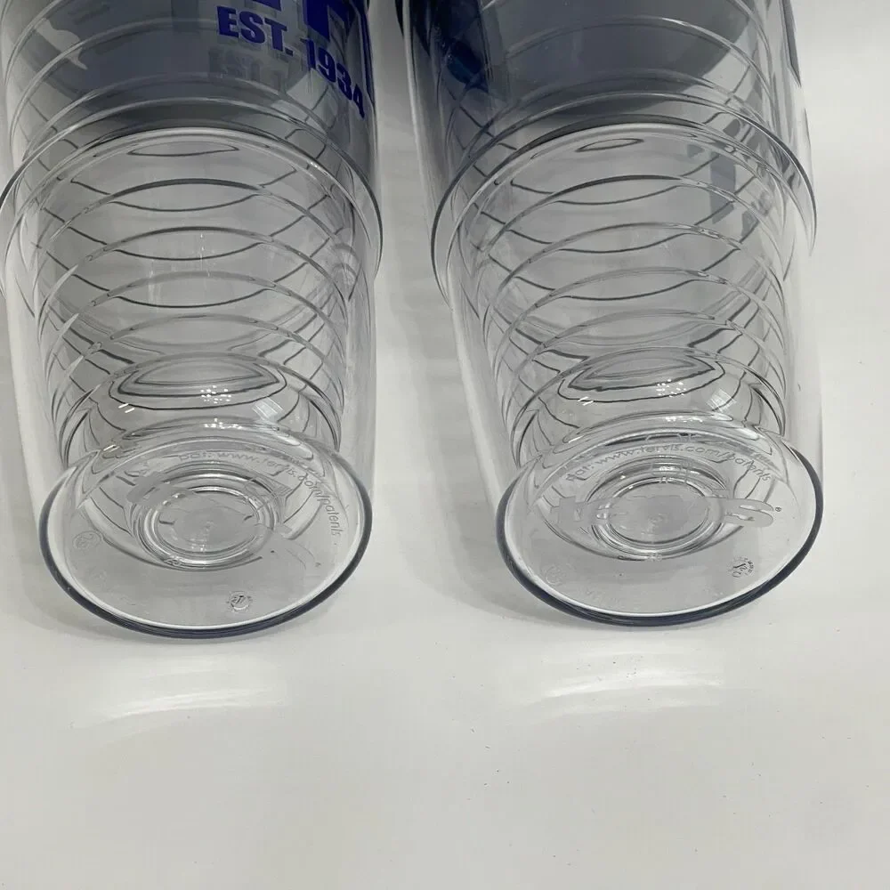 TIFT Tervis Tumblers Hot Cold Drinks with Lid Clear Blue 8 1/8